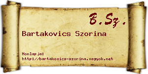 Bartakovics Szorina névjegykártya